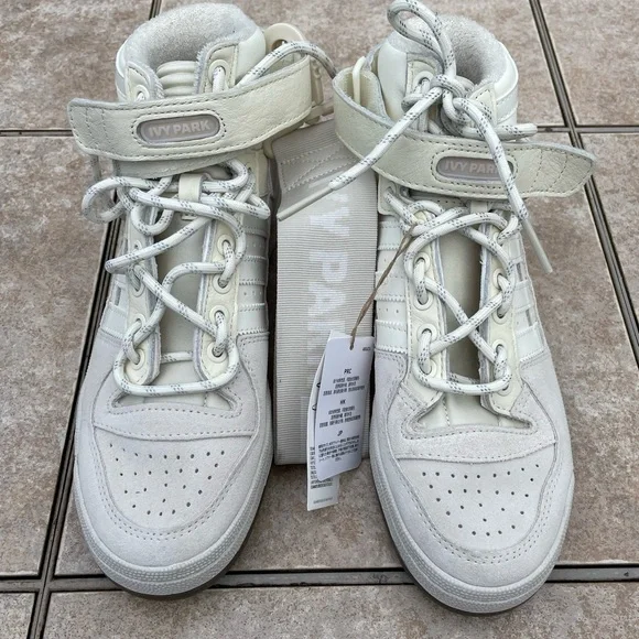 adidas | Shoes | Adidas X Ivy Park Leather Hightops Sneakers  display picture 2